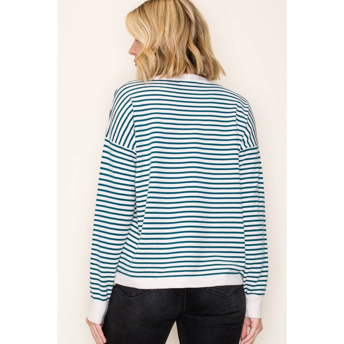 STRIPED EVERYDAY PULLOVER SWEATER