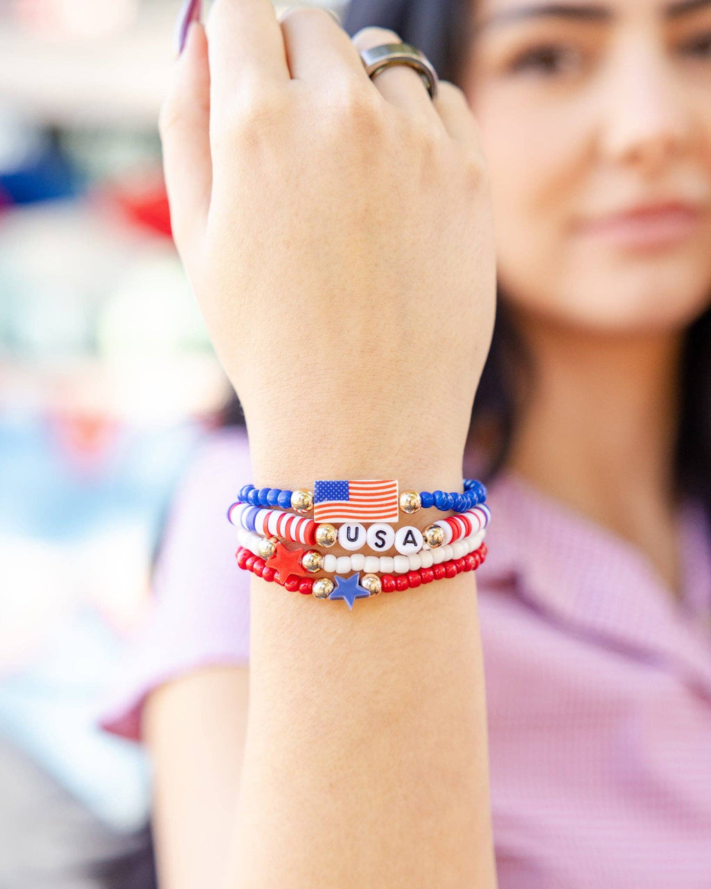 4th of July Bracelet Set