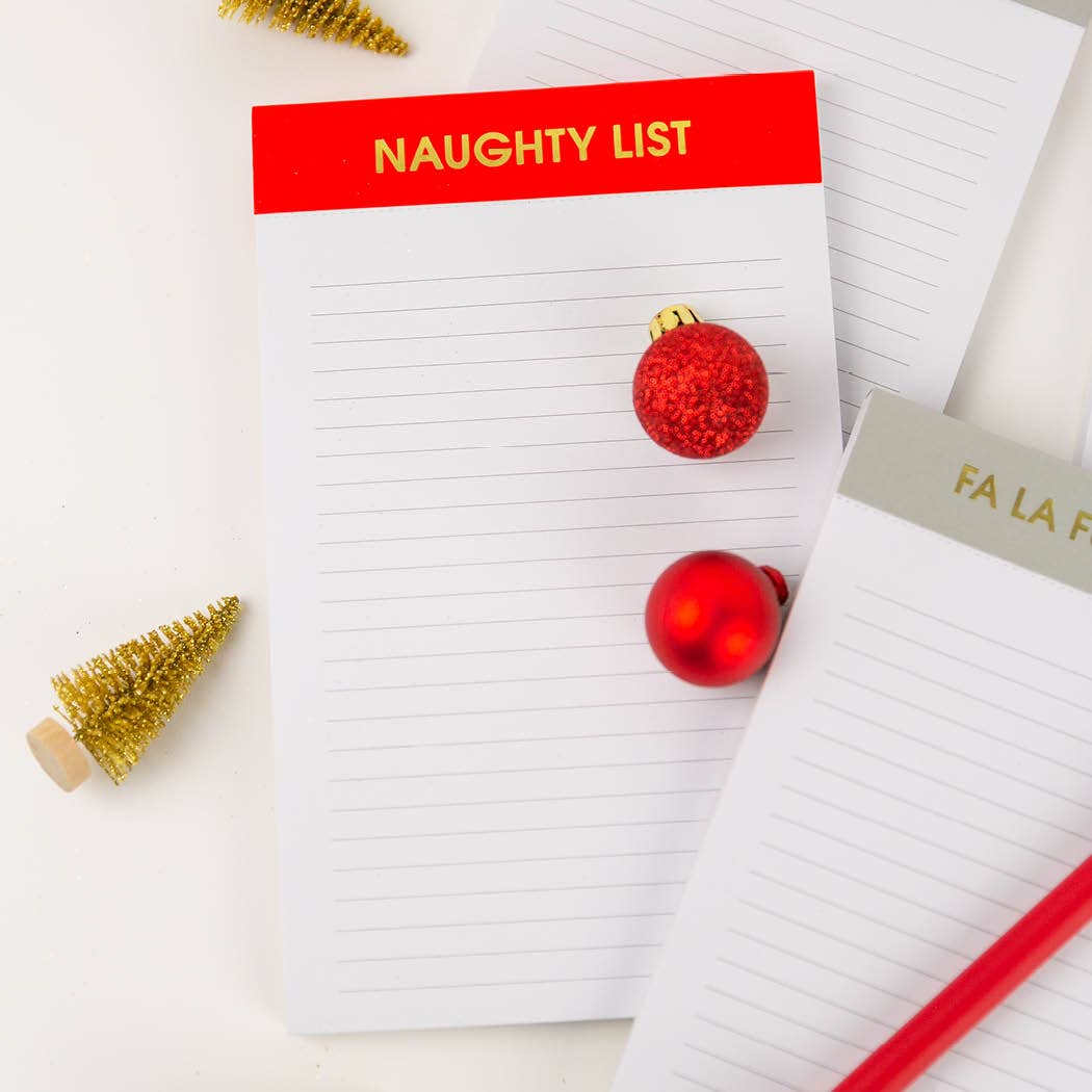 Naughty List - Lined Notepad, To-Do List