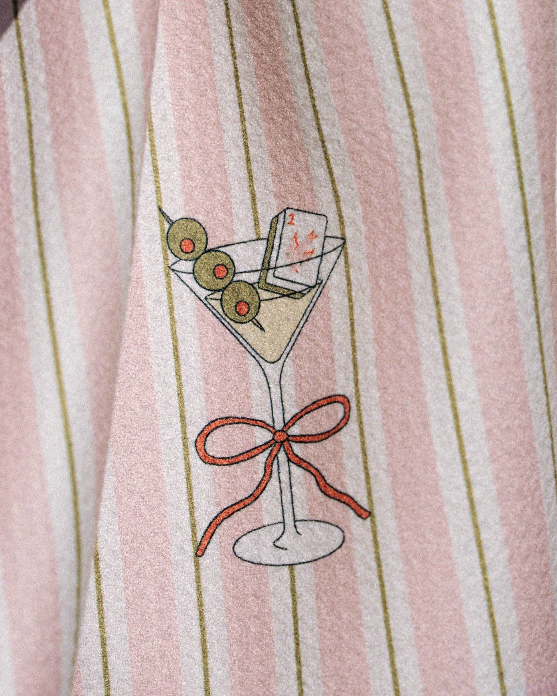 Martini Stripe Tea Towel