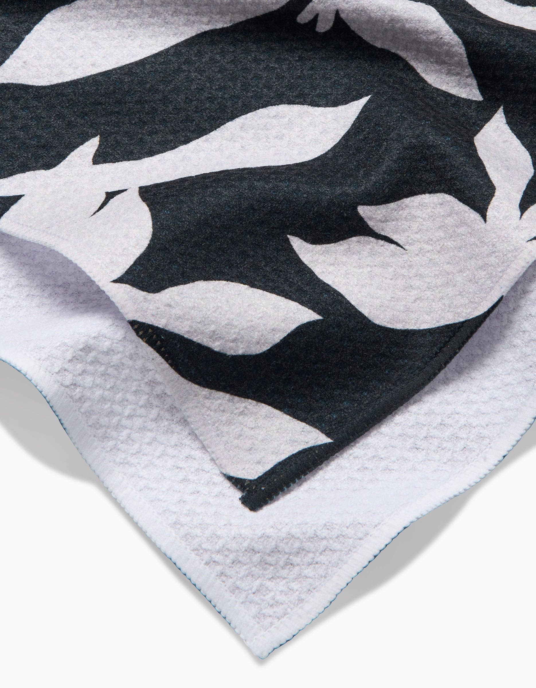Midnight Petal Tea Towel