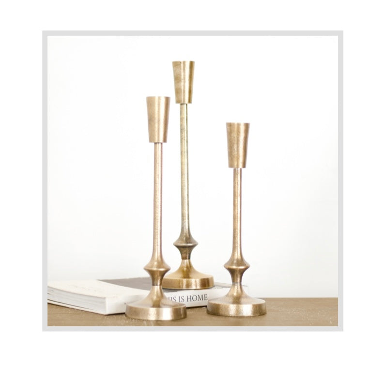 LG GOLD FINISH CANDLE PILLARS