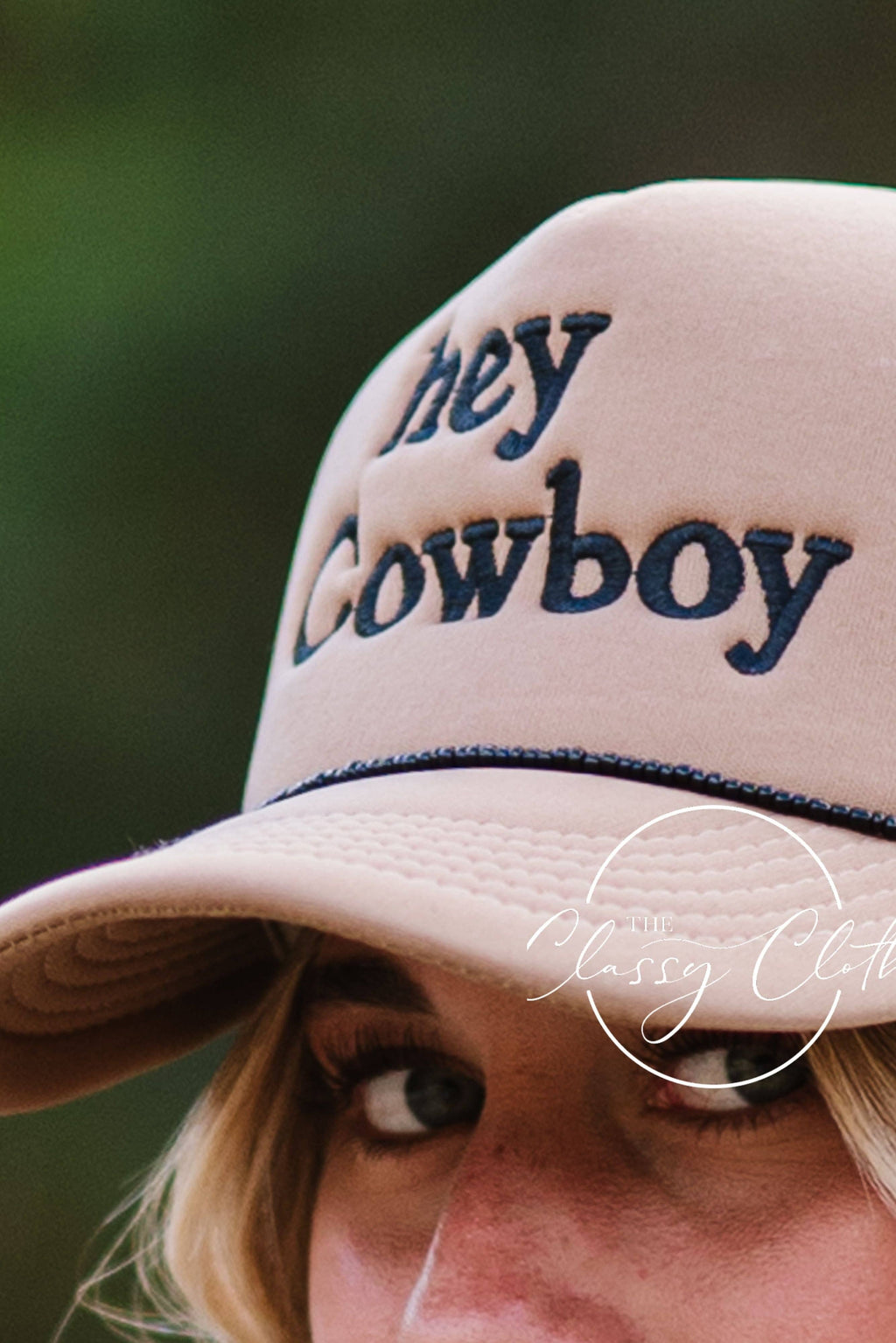 Embroidered Trucker Hat - Hey Cowboy