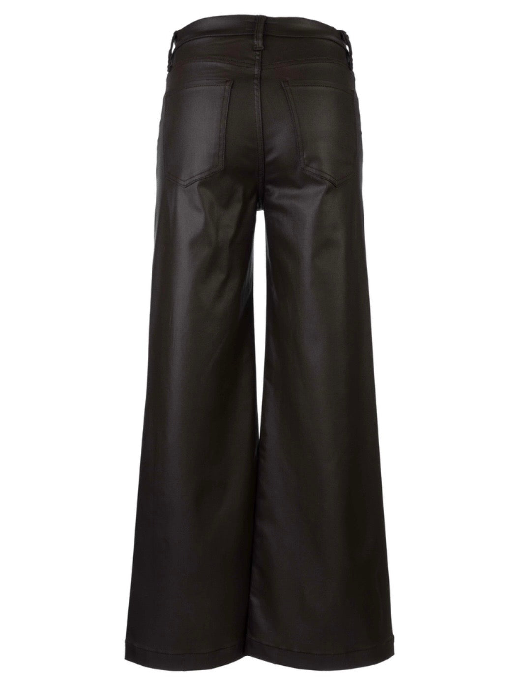 Kut Meg Fab Ab Wide Leg Chocolate Leather Look Jean
