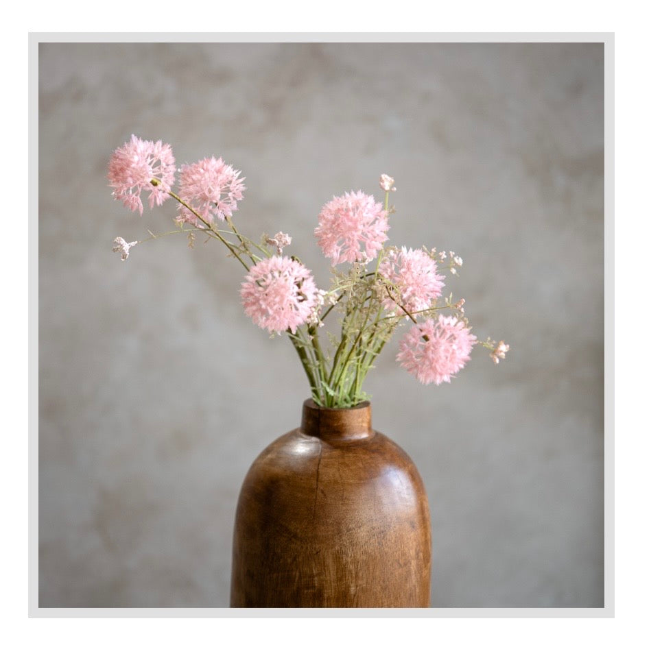 25" Pink Dandelion Spray