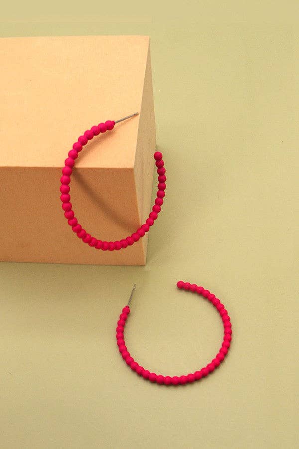 MATTE BUBBLE HOOP EARRINGS