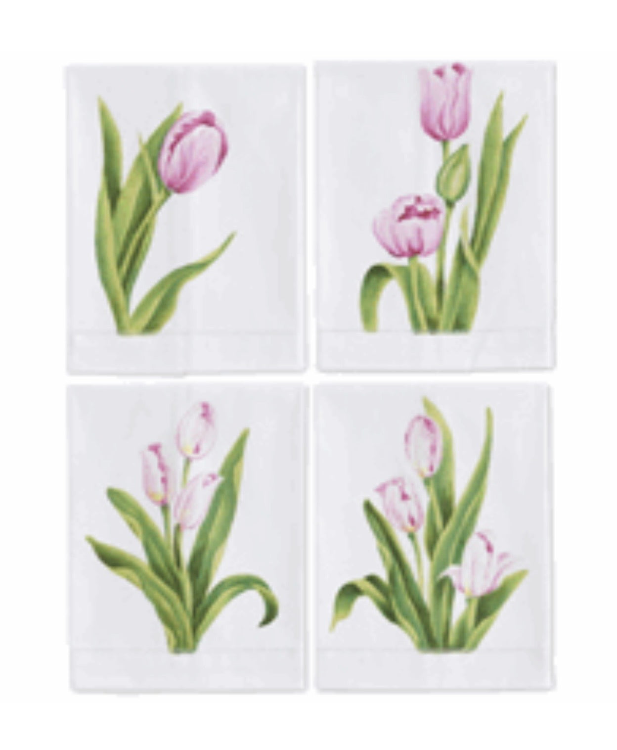 Hand-Painted Tulip Tea Towels