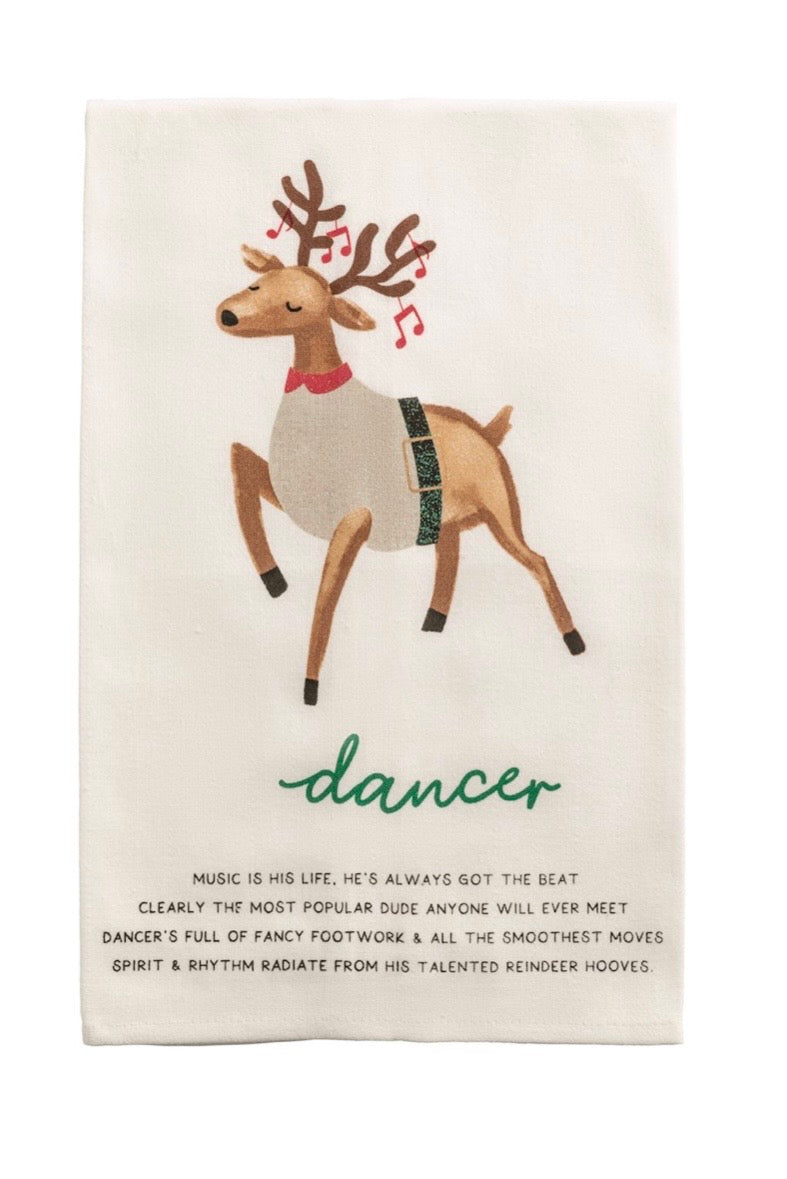 Reindeer Poem Tea Towel