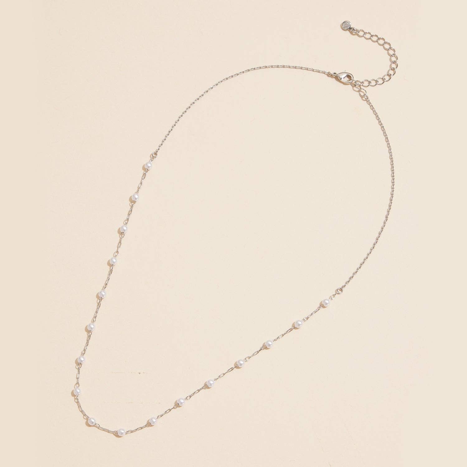 2mm Classic Pearl Link 18K Gold Dipped Necklace