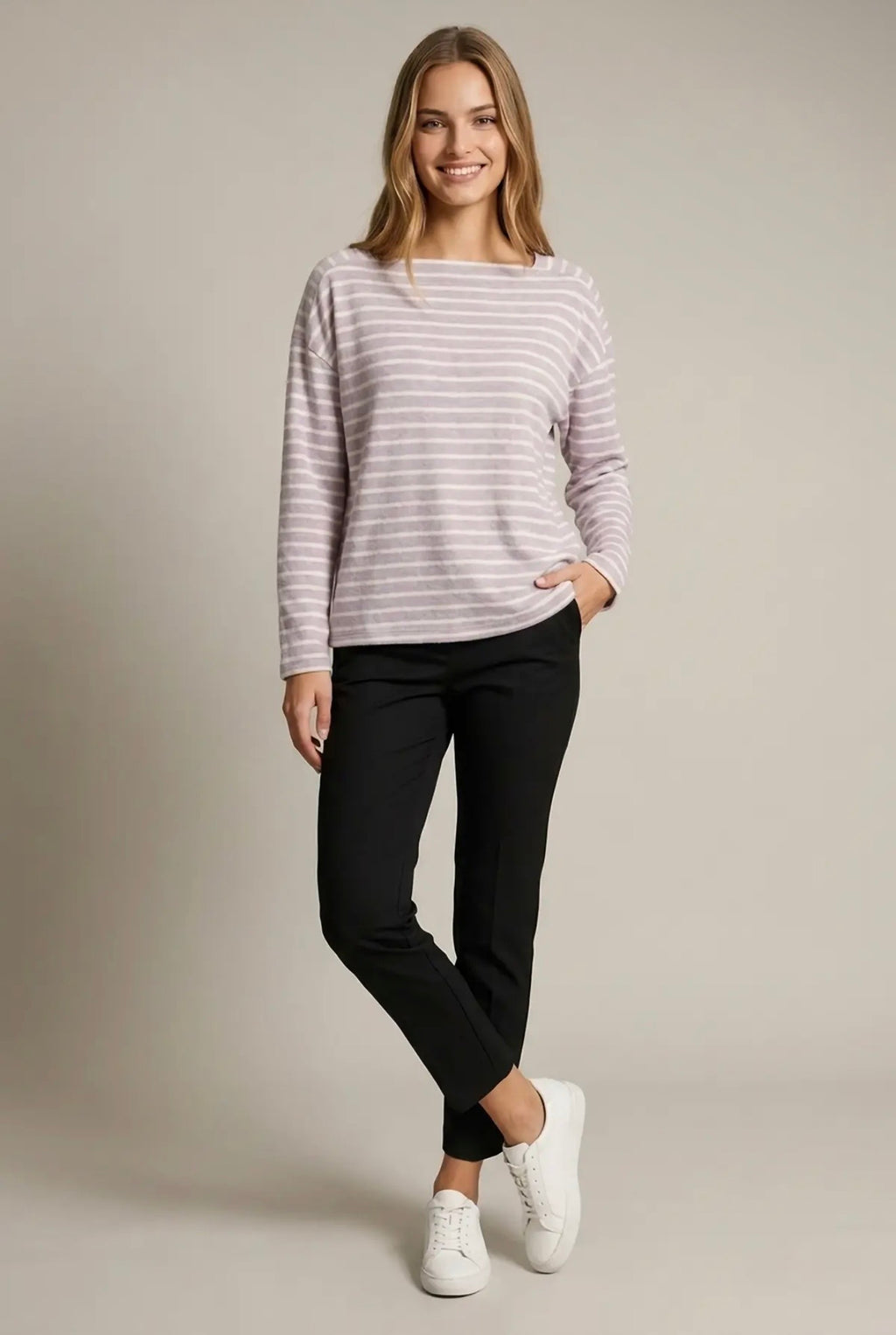 Stripe Boatneck Top