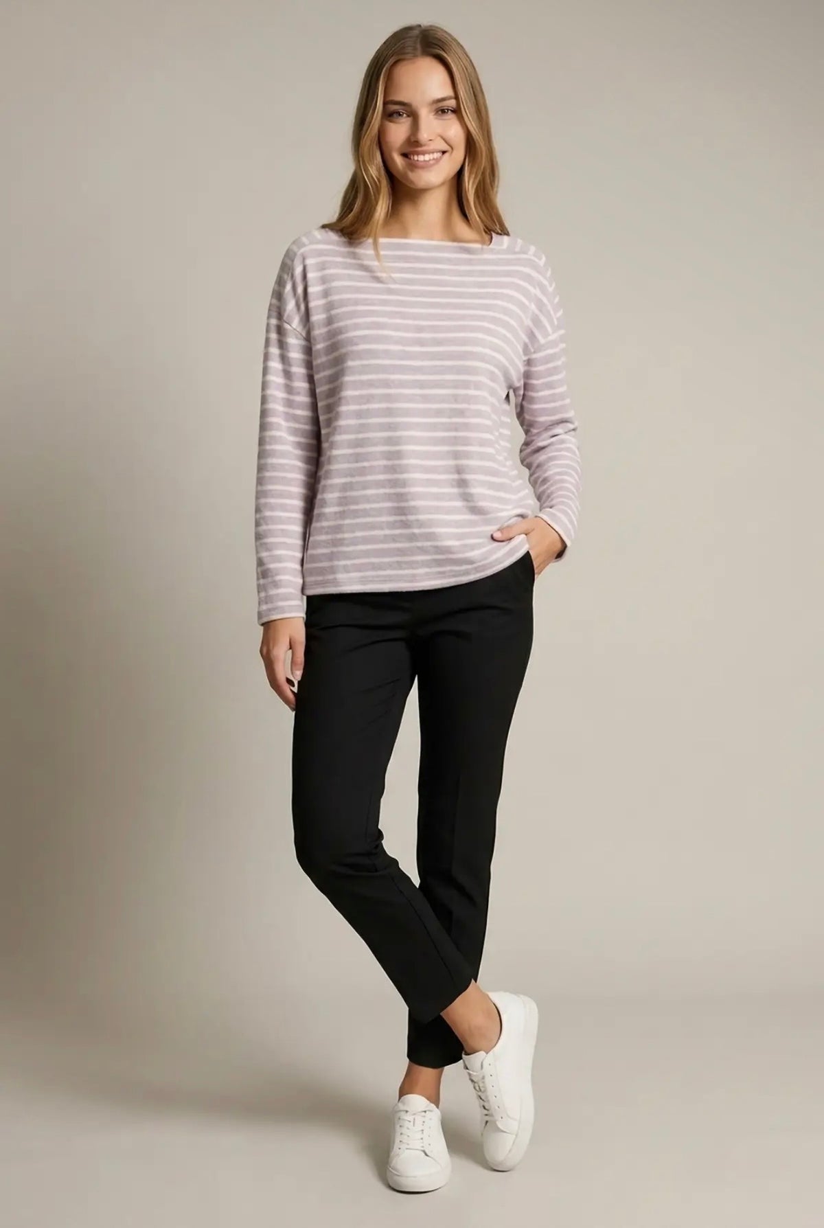 Stripe Boatneck Top
