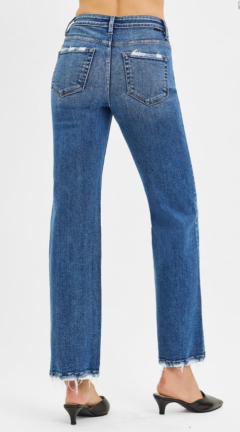 Risen TC HR Ankle Straight Jeans