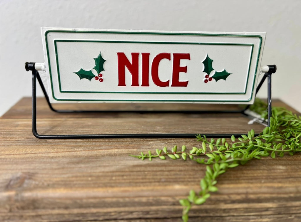 NAUGHTY / NICE FLIP SIGN