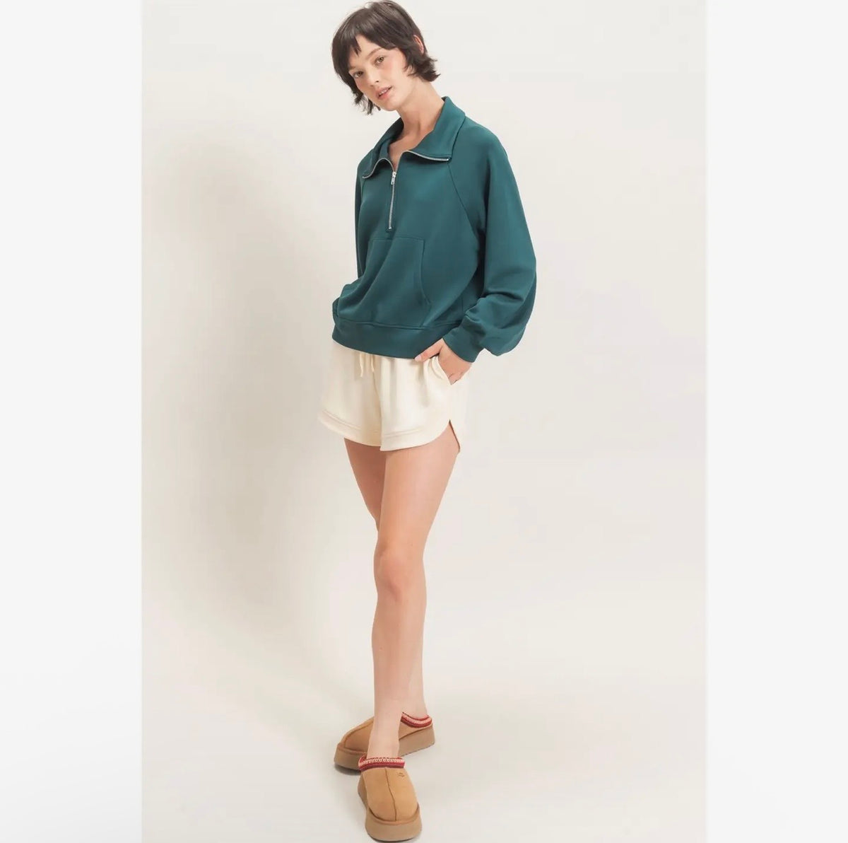 Half-Zip Scuba Sweatshirt