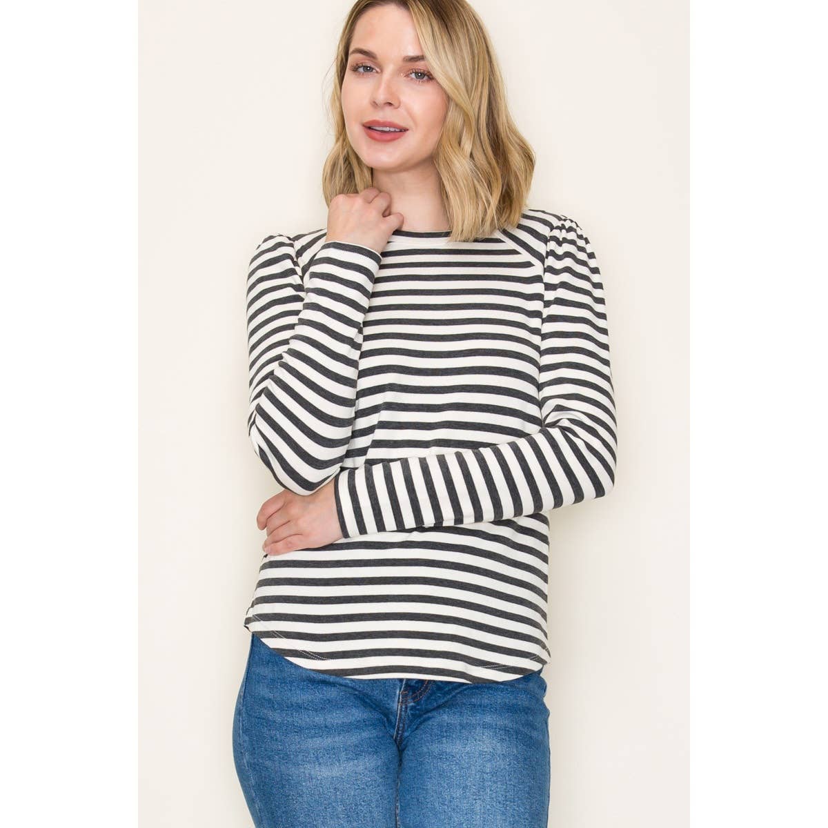 STRIPED KNIT TOP