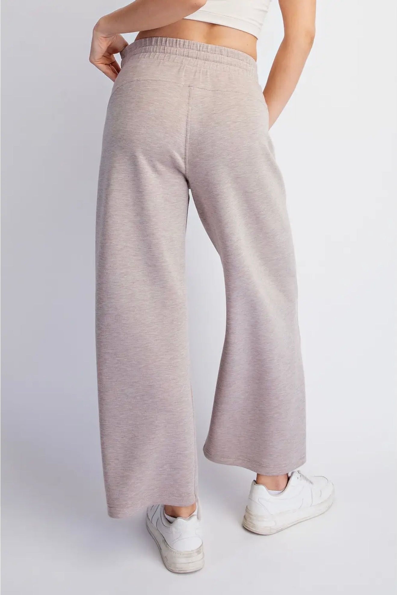Modal Scuba Crop Wide Leg Pant