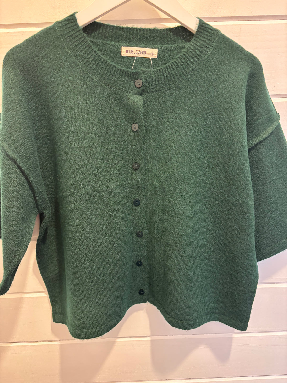 Short Sleeve Boxy Cardigan Sweater