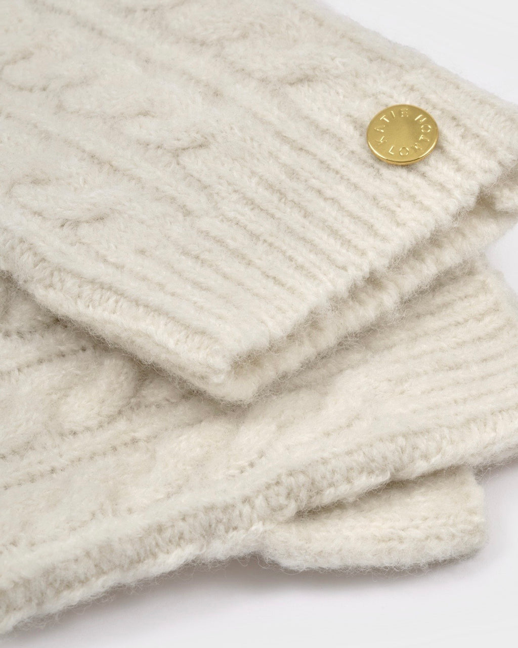 Cable Knit Fingerless Hand Warmer Mittens