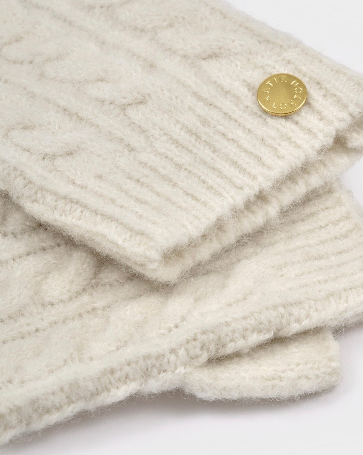 Cable Knit Fingerless Hand Warmer Mittens