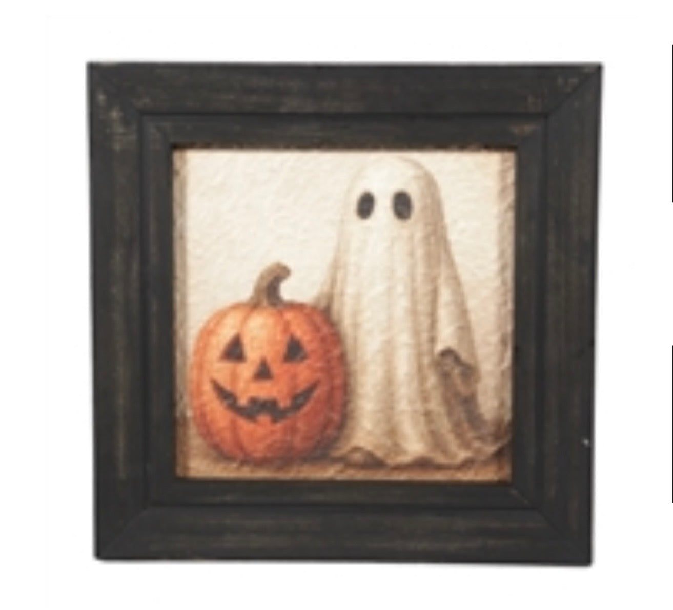 Ghost and Pumpkin Framed Picture