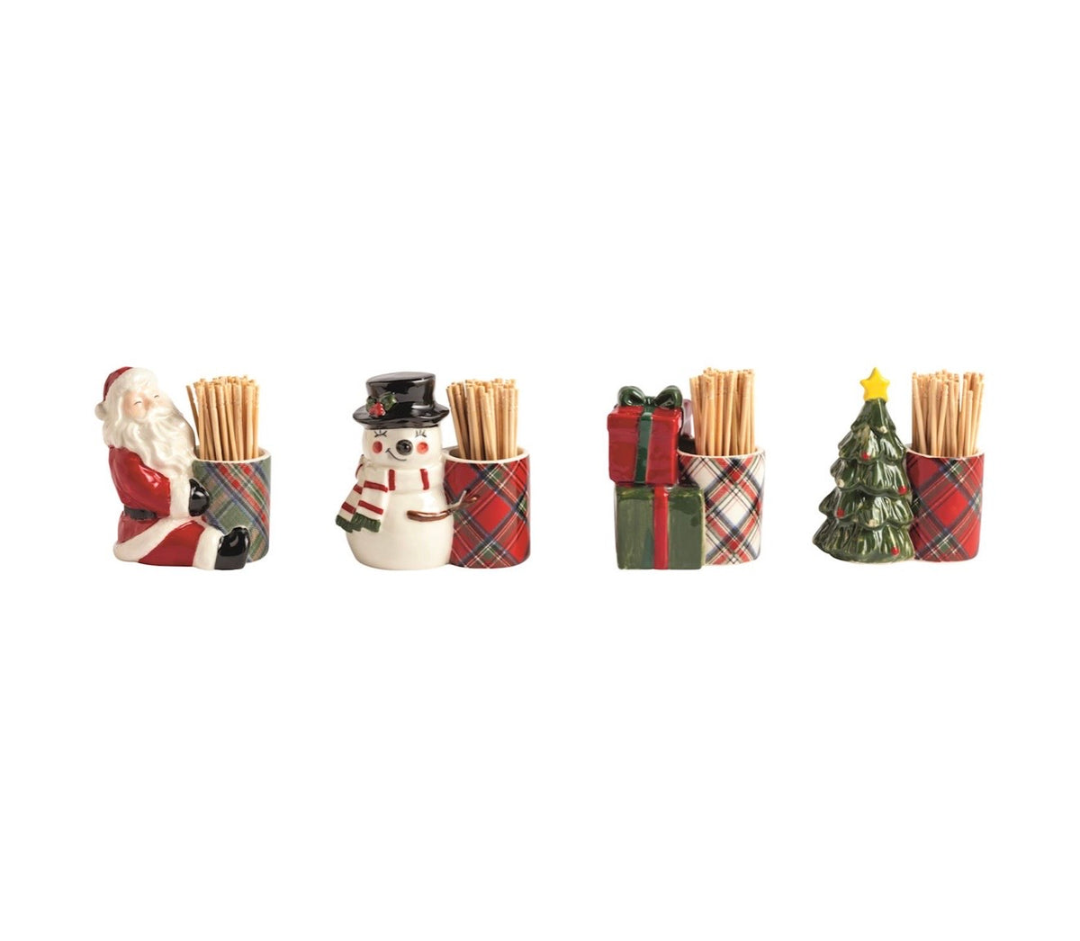 Tartan Plaid Toothpick Sets