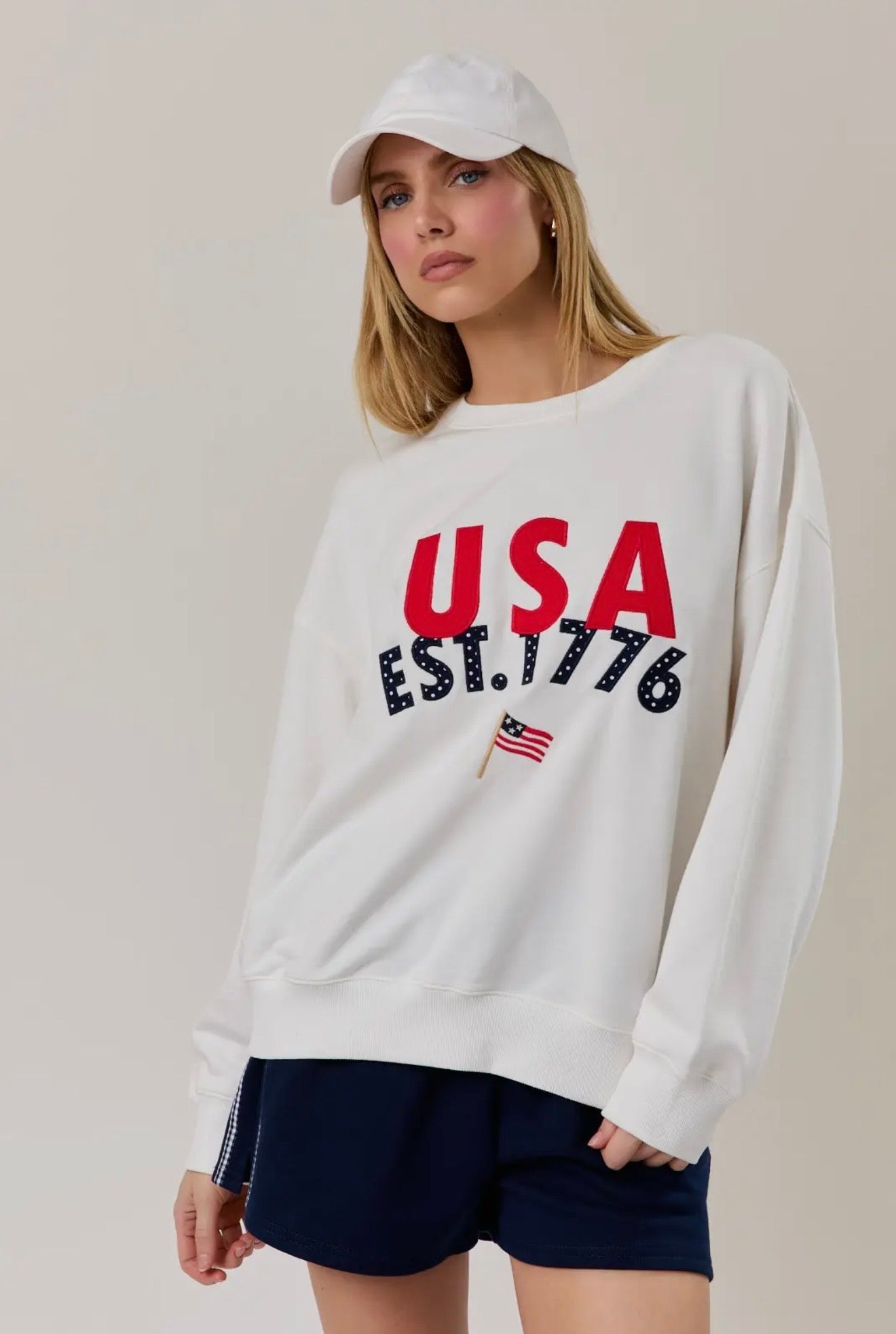 USA Est 1776 Polka Dot Sweatshirt