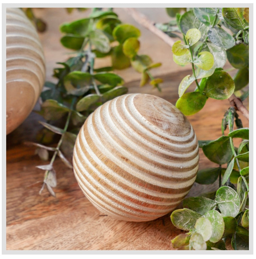 3.15" STRIPED WOOD BALL