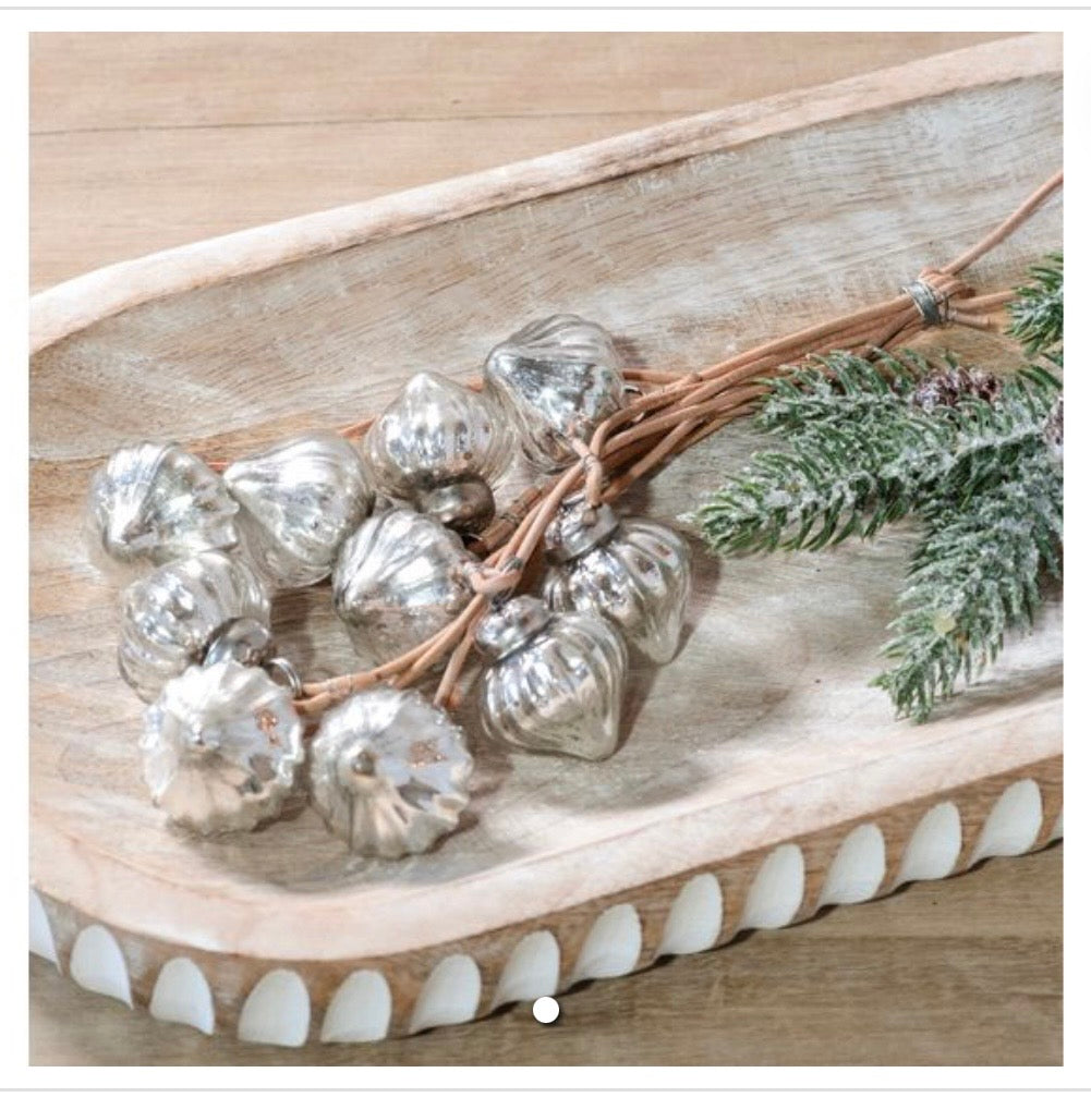 10 pc Silver Ornament Bunch