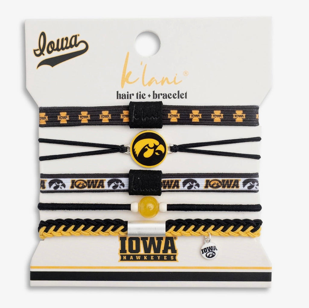 University of Iowa "Game Day" Hair Tie Bracelets