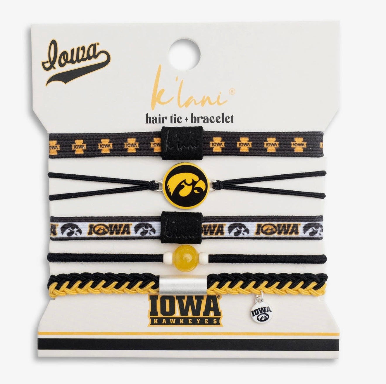 University of Iowa "Game Day" Hair Tie Bracelets