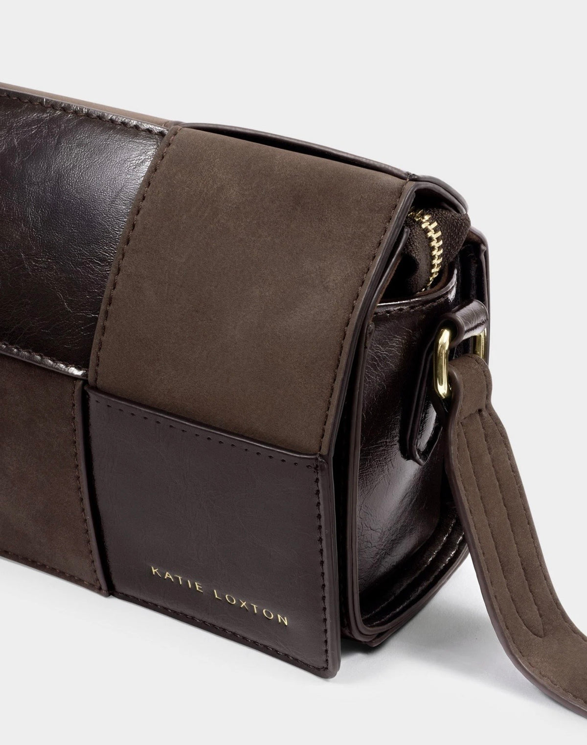 Taya Suedette Crossbody Bag in Bitter Chocolate