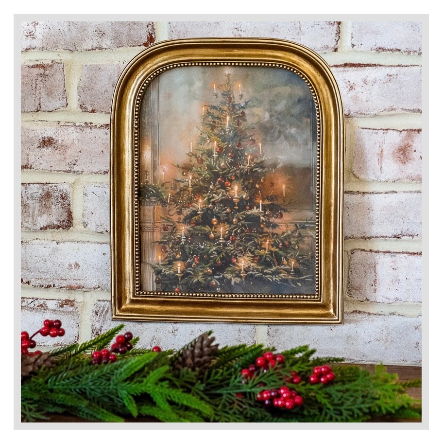 12" Antique Gold Christmas Tree Frame