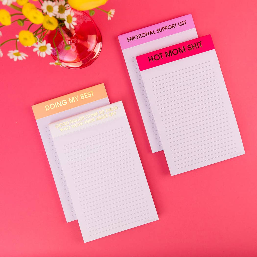 Emotional Support List - Lined Notepad, To Do List