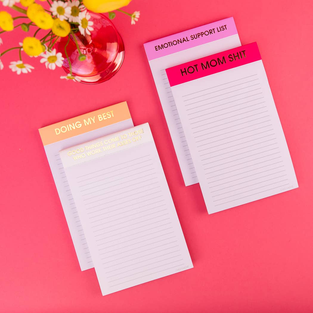 Emotional Support List - Lined Notepad, To Do List