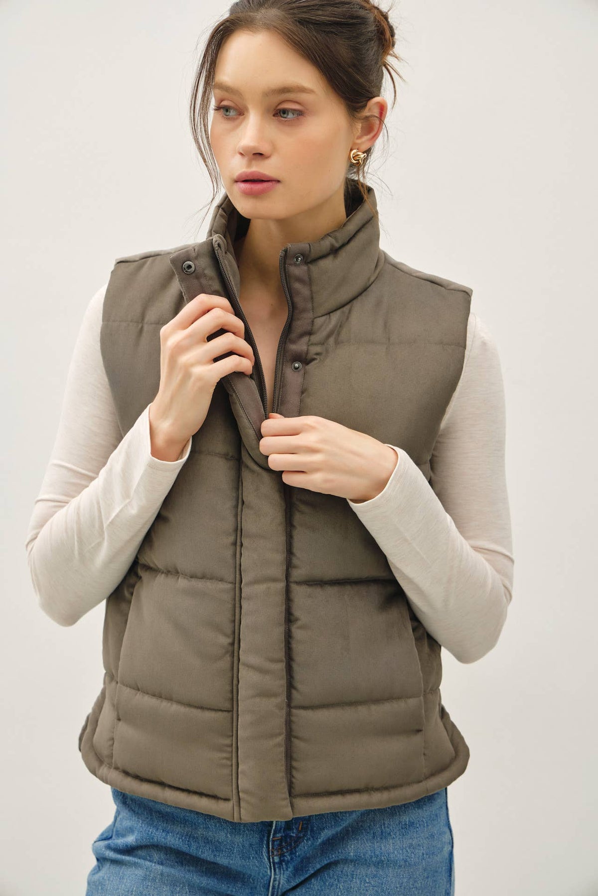 Brushed Puffer Vest