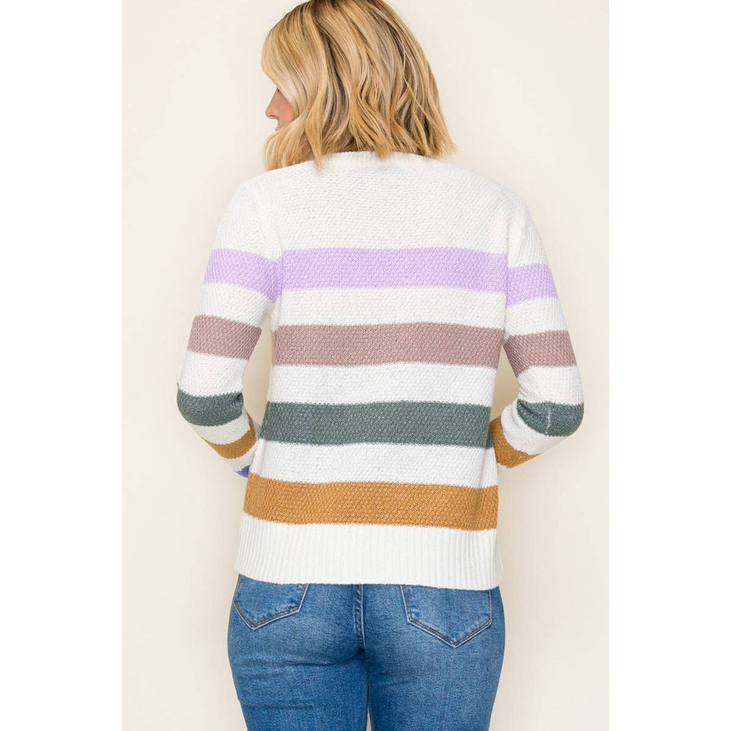 MULTI BOLD STRIPED SWEATER