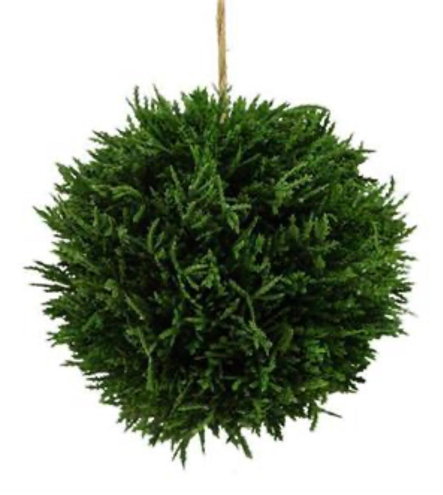 5.5" Diameter Cedar Ball w/Jute hanger