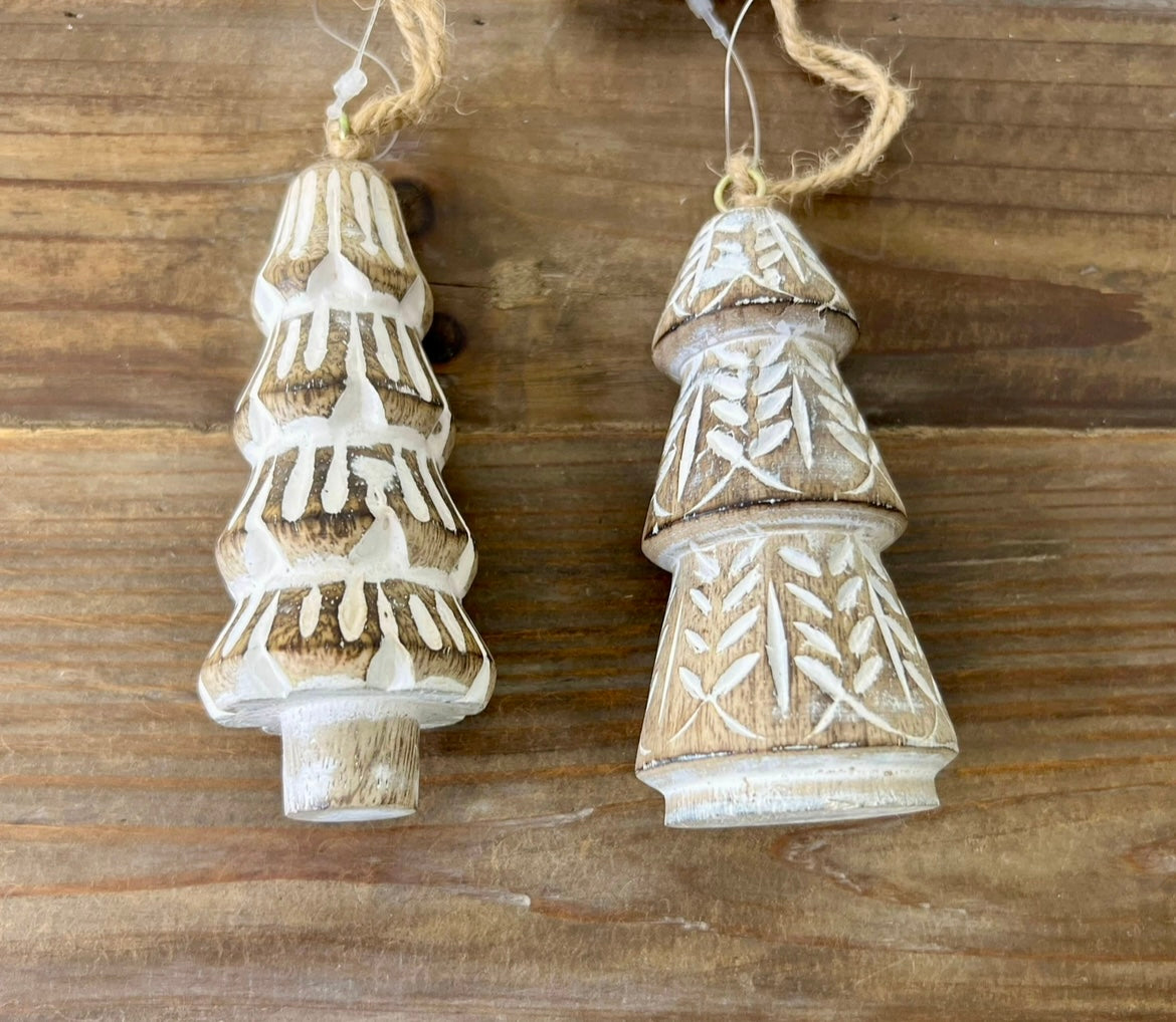 WOODEN TREE ORNAMENT