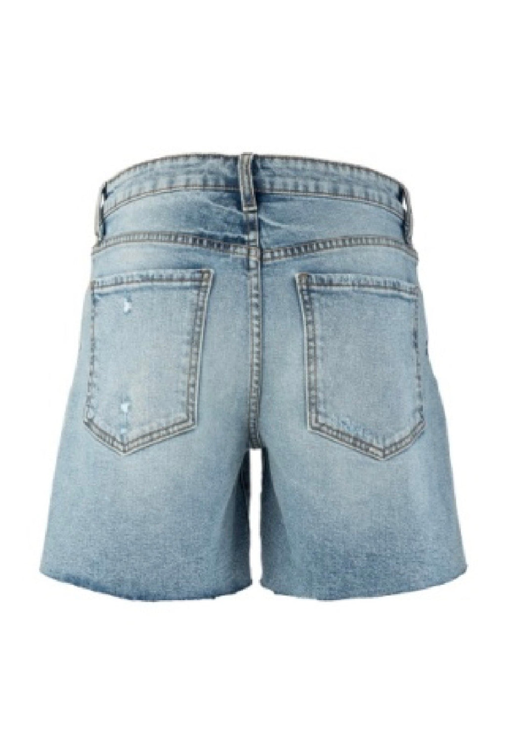 Kut Hailey High Rise Raw Hem Denim Short