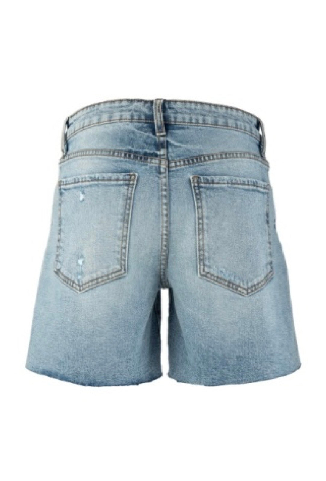 Kut Hailey High Rise Raw Hem Denim Short