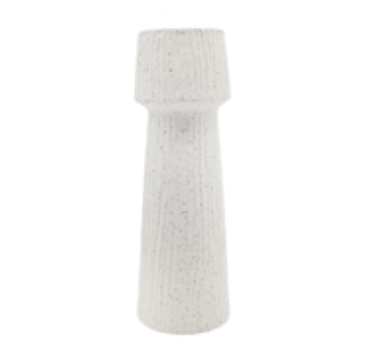 Tall Capped Textured Vase