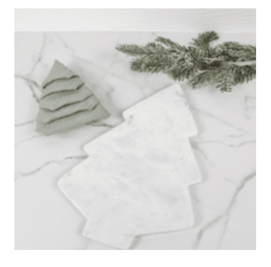 14" MARBLE TREE SERVING BOARD