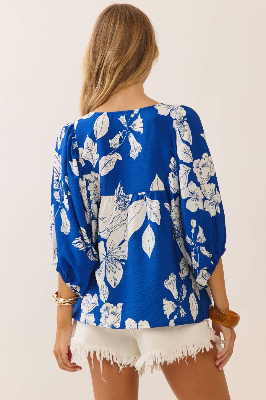 Curvy Floral Print Blouse
