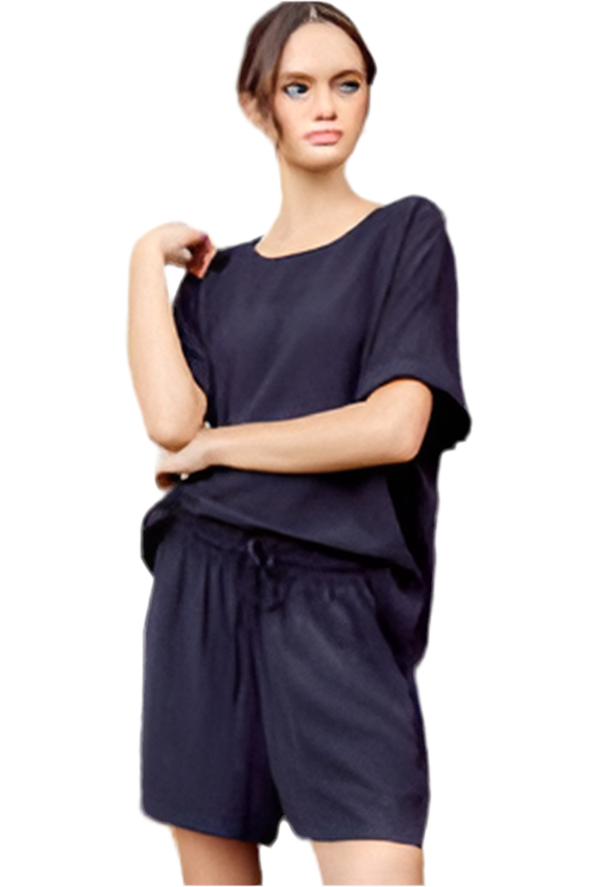 Curvy Black lounge short