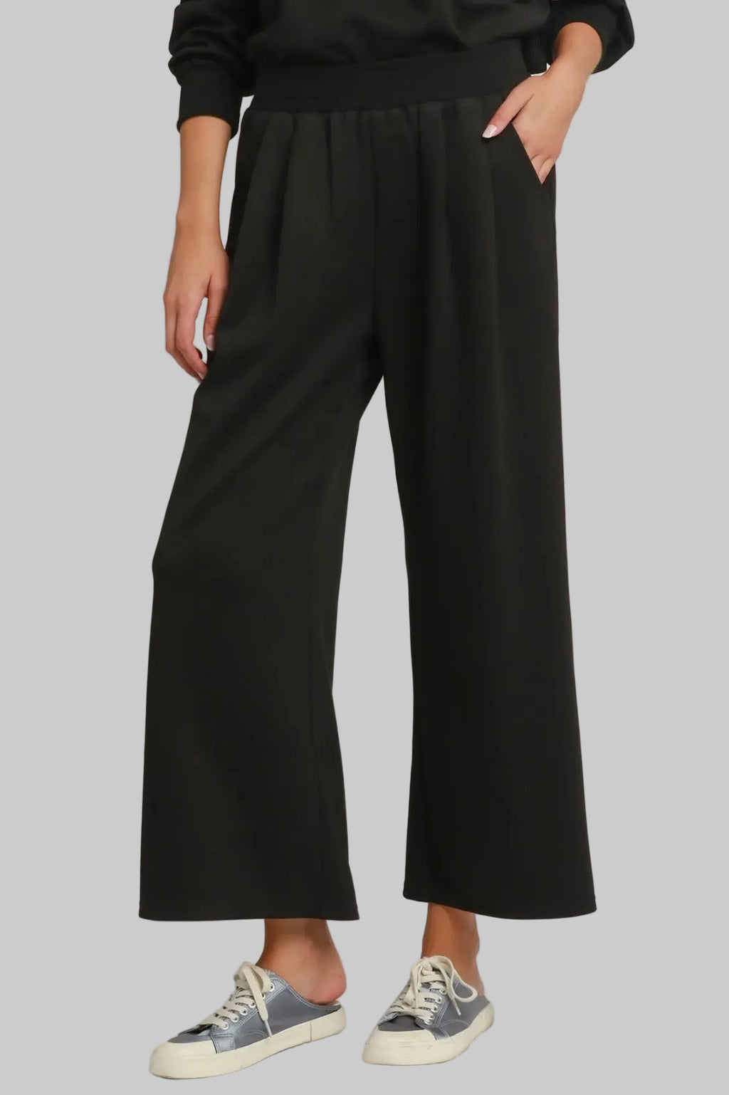 Luxe Knit Butter Soft Pleated Wide Leg Lounge Pant