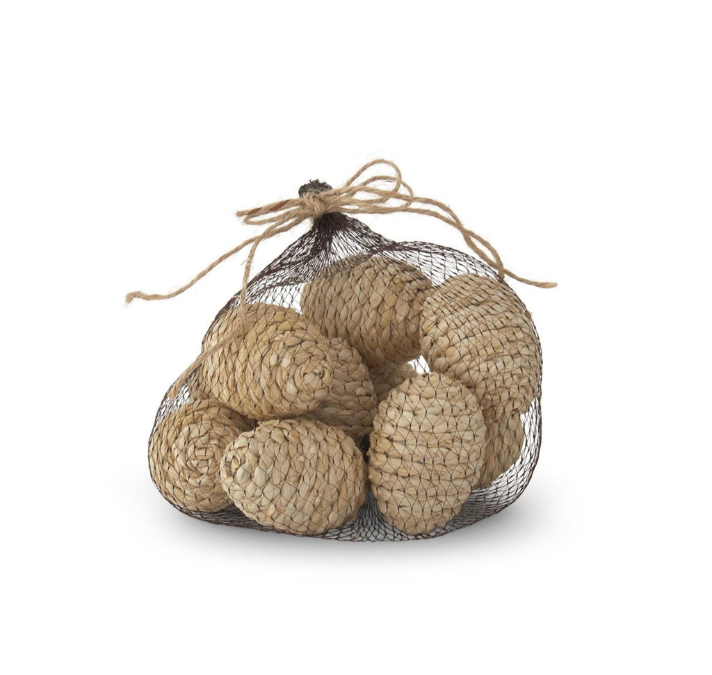 Woven Grass Easter Eggs - Set of 10