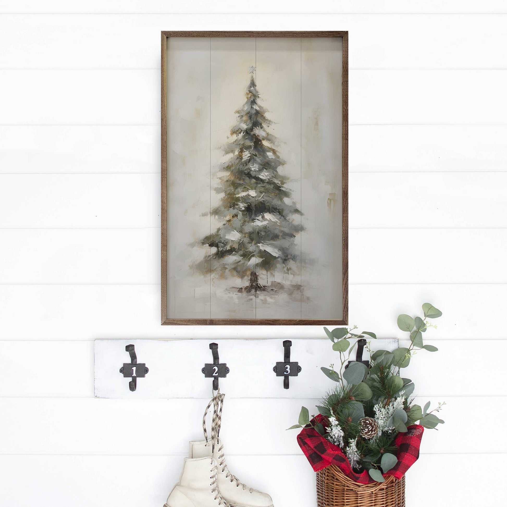 Pine Tree With Star By Petals Prints Designs