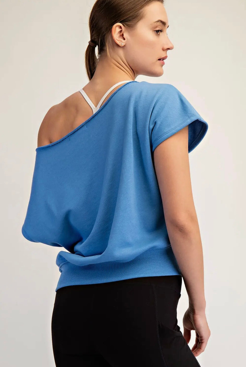 French Terry Off Shoulder Top