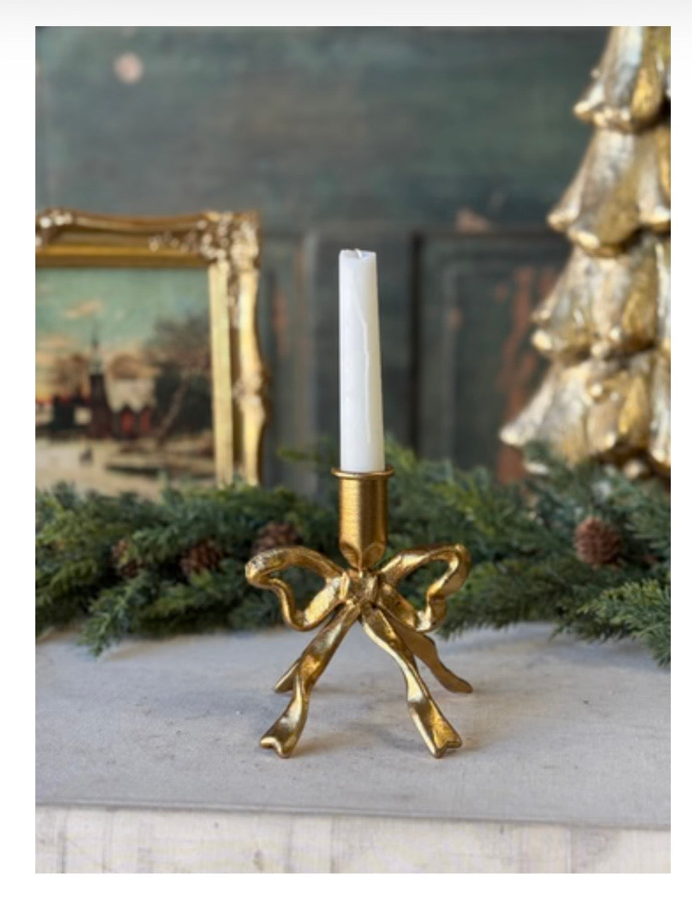 5" Gilded Knot Taper Holder