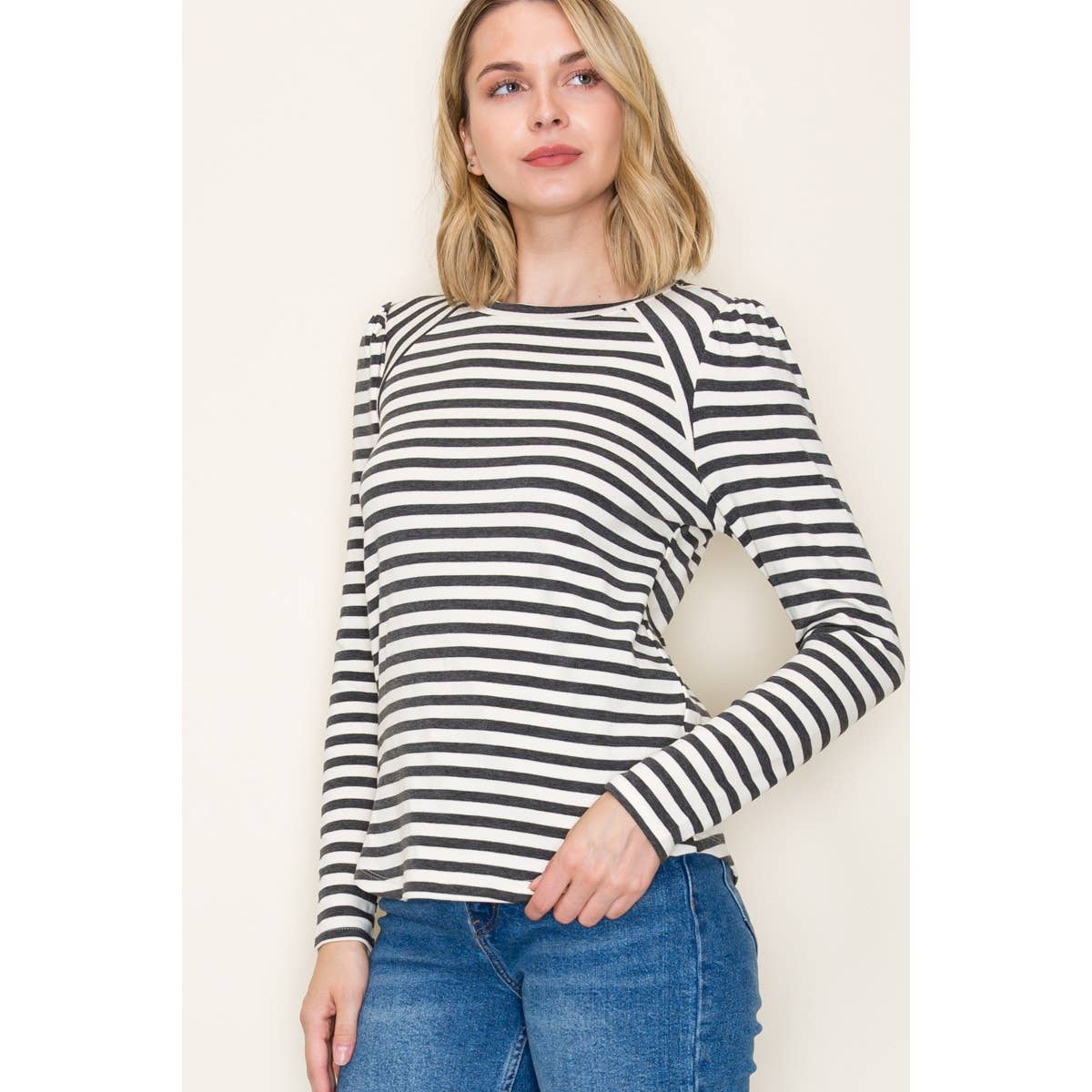 STRIPED KNIT TOP